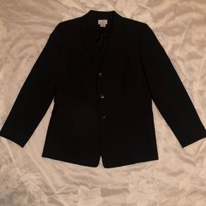 Ann Taylor Black Striped Button Down Blazer